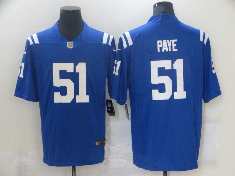 Men's Indianapolis Colts Kwity Paye #51 Blue Game Jerseys