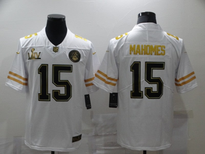 Men's Kansas City Chiefs #15 Patrick Mahomes White Game Player Jerseys