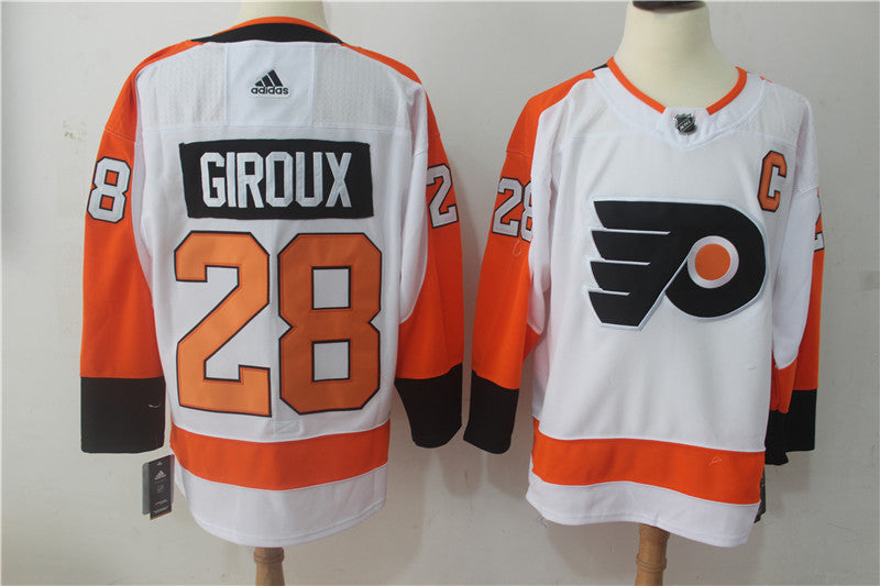 Men's Philadelphia Flyers Claude Giroux #28 White Player Game Jerseys