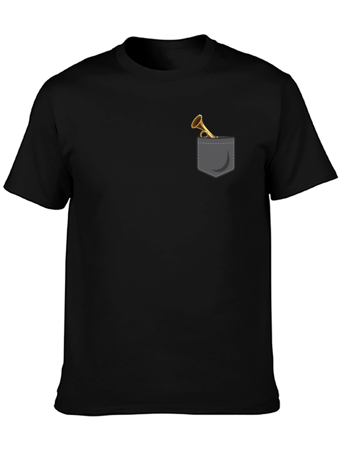 Trumpet Pocket Graphic Tee - Black