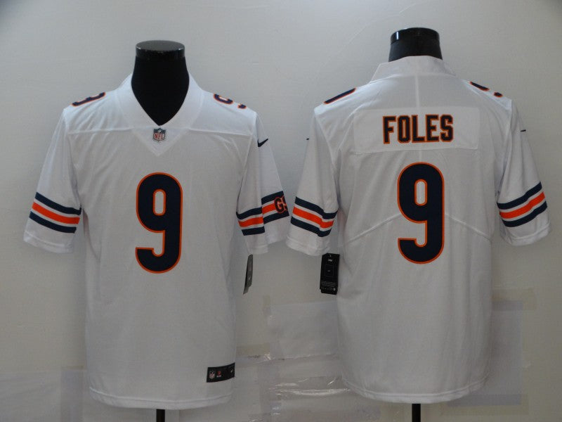 Men's Chicago Bears Nick Foles #9 White Game Jerseys