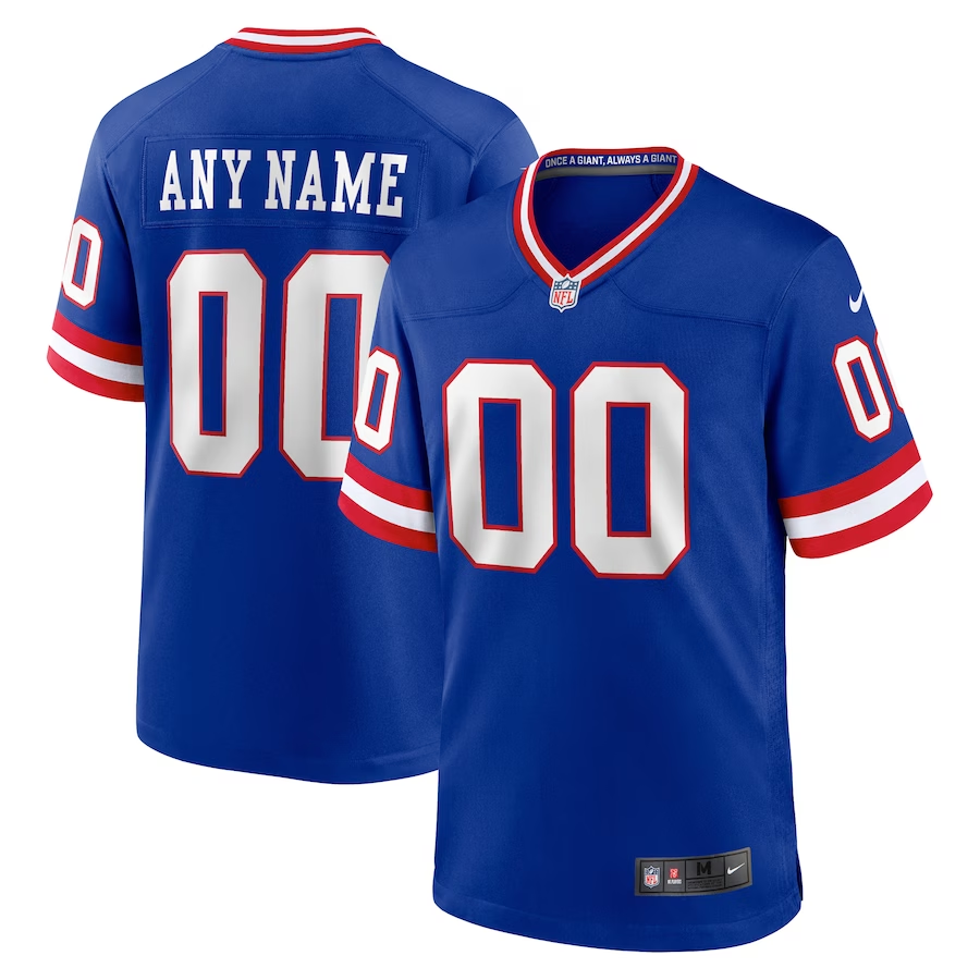 Custom1 New York Giants Royal Classic Game Jerseys