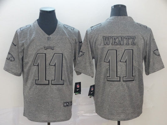 Men's Philadelphia Eagles Carson Wentz #11 Gray Player Game Jerseys