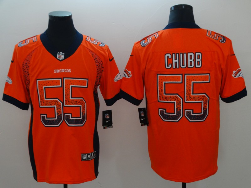 Men's Denver Broncos Bradley Chubb #55 Orange Player Game Jerseys