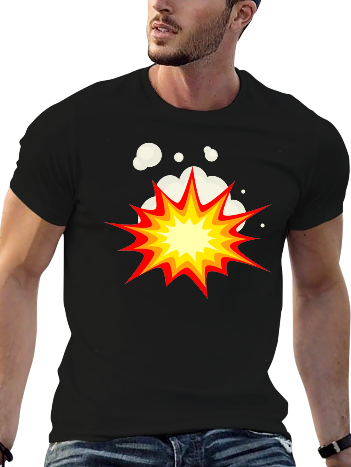 Explosion Graphic Tee - Black