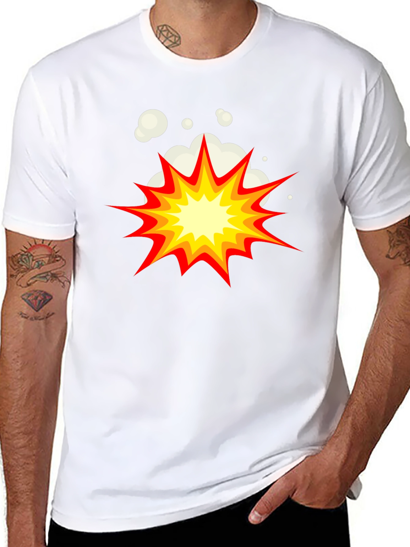 Explosion Graphic Tee - Black