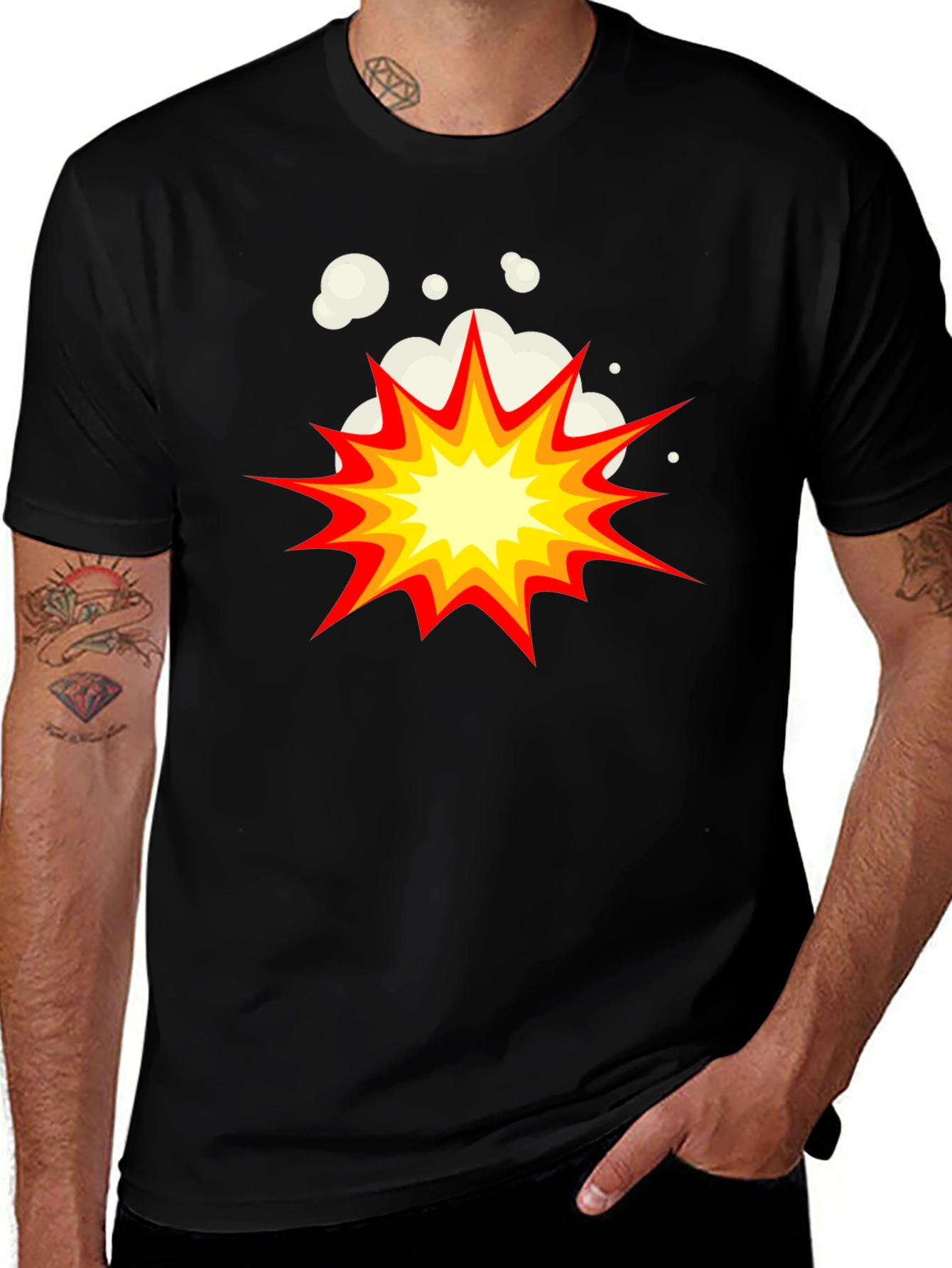 Explosion Graphic Tee - Black