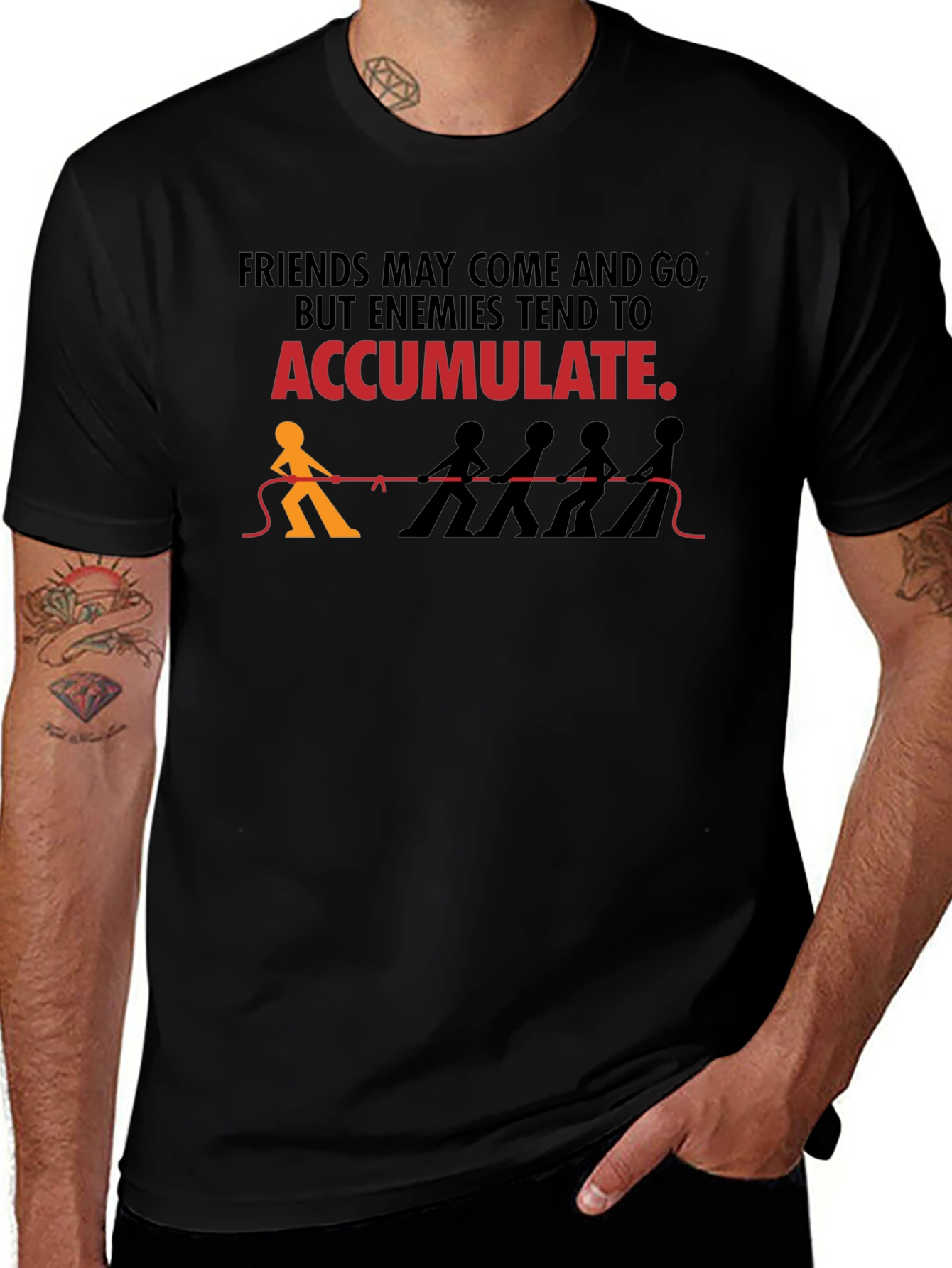 Friends/Enemies Graphic Tee - Accumulate
