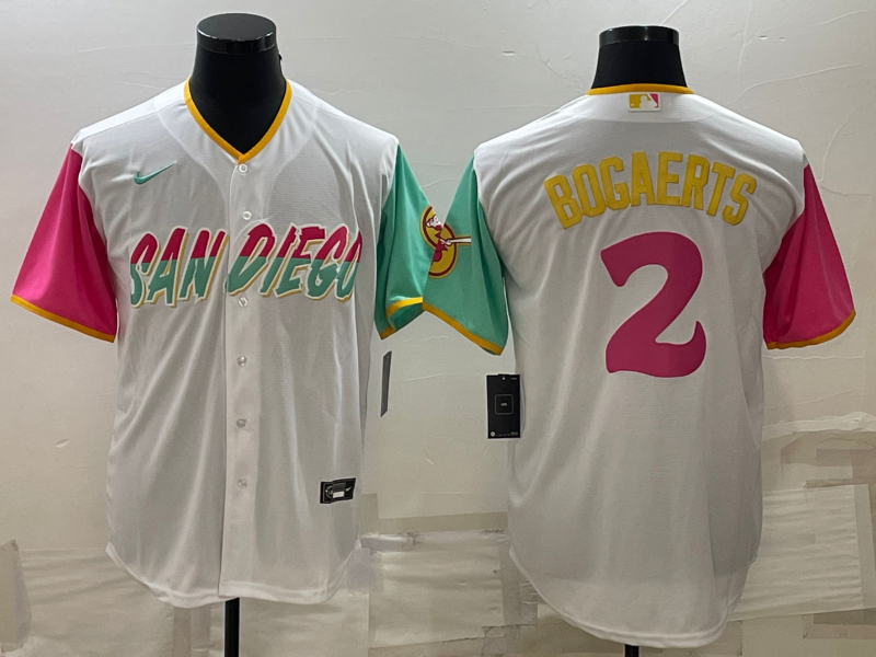 Men's San Diego Padres Xander Bogaerts #2 White City Connect Replica Player Jerseys