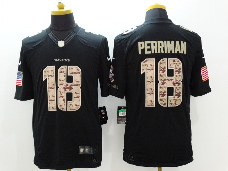 Men's Baltimore Ravens Rashad Perriman #18 Black Game Player Jerseys