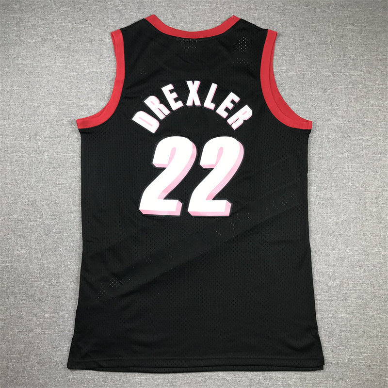 Men's Portland Trail Blazers Clyde Drexler #22 Black 1991-92 Hardwood Classics Swingman Jerseys