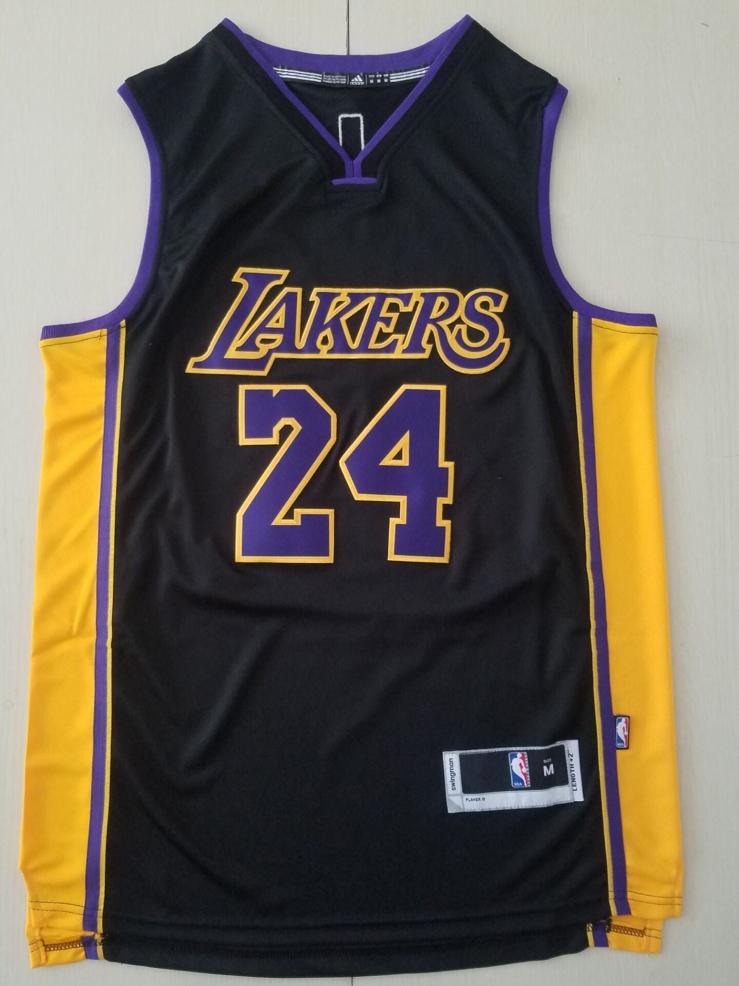 Men's Los Angeles Lakers Kobe Bryant #24 NBA Black Swingman Jerseys
