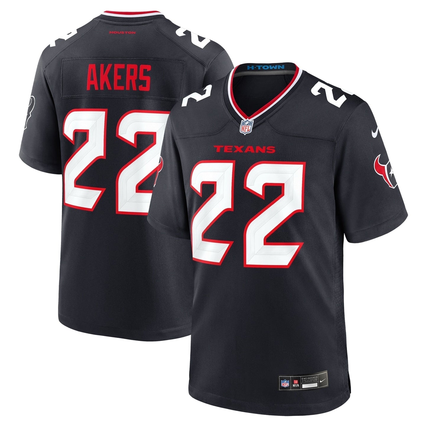 Cam Akers Houston Texans Nike Team Game Jersey -  Navy