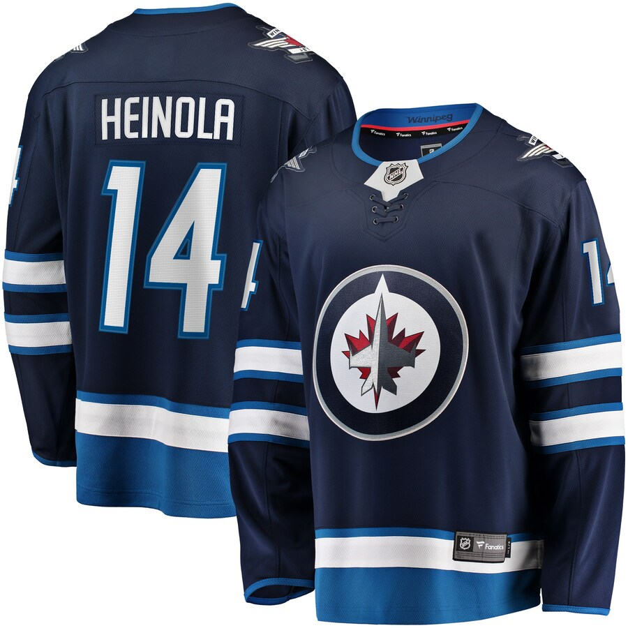 Men's Winnipeg Jets Ville Heinola #14 Navy Player Game Jerseys