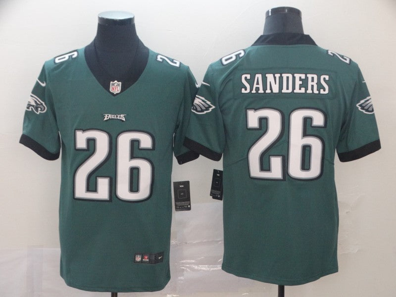 Men's Philadelphia Eagles Miles Sanders #26 Midnight Green Game Jerseys