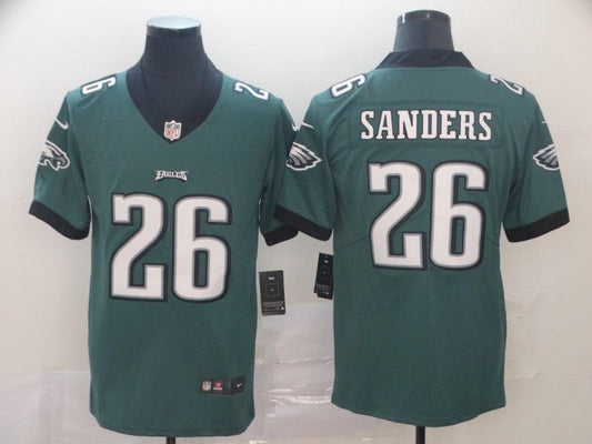 Men's Philadelphia Eagles Miles Sanders #26 Midnight Green Game Jerseys