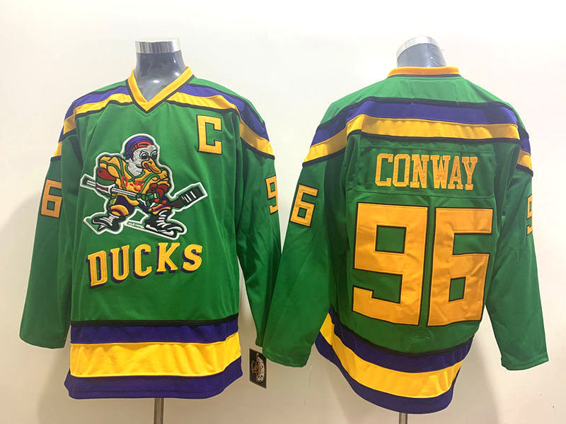 Men's Anaheim Ducks Charlie Conway #96 Green Breakaway Player Jerseys
