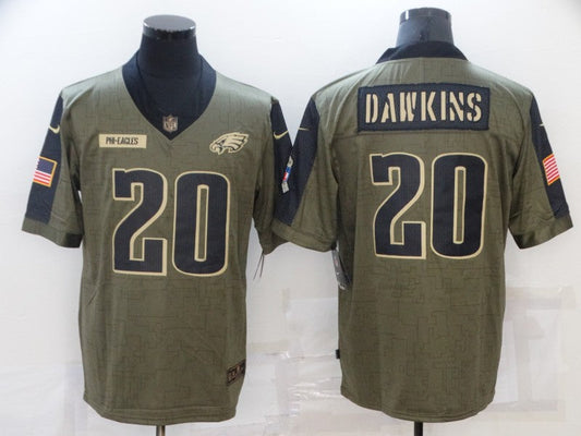 Men's Philadelphia Eagles Brian Dawkins #20 Brown Team Game Jerseys