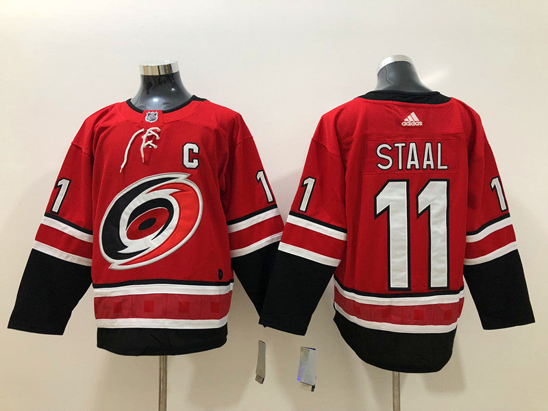 Men's Carolina Hurricanes Jordan Staal #11 Red Home Breakaway Player Jerseys