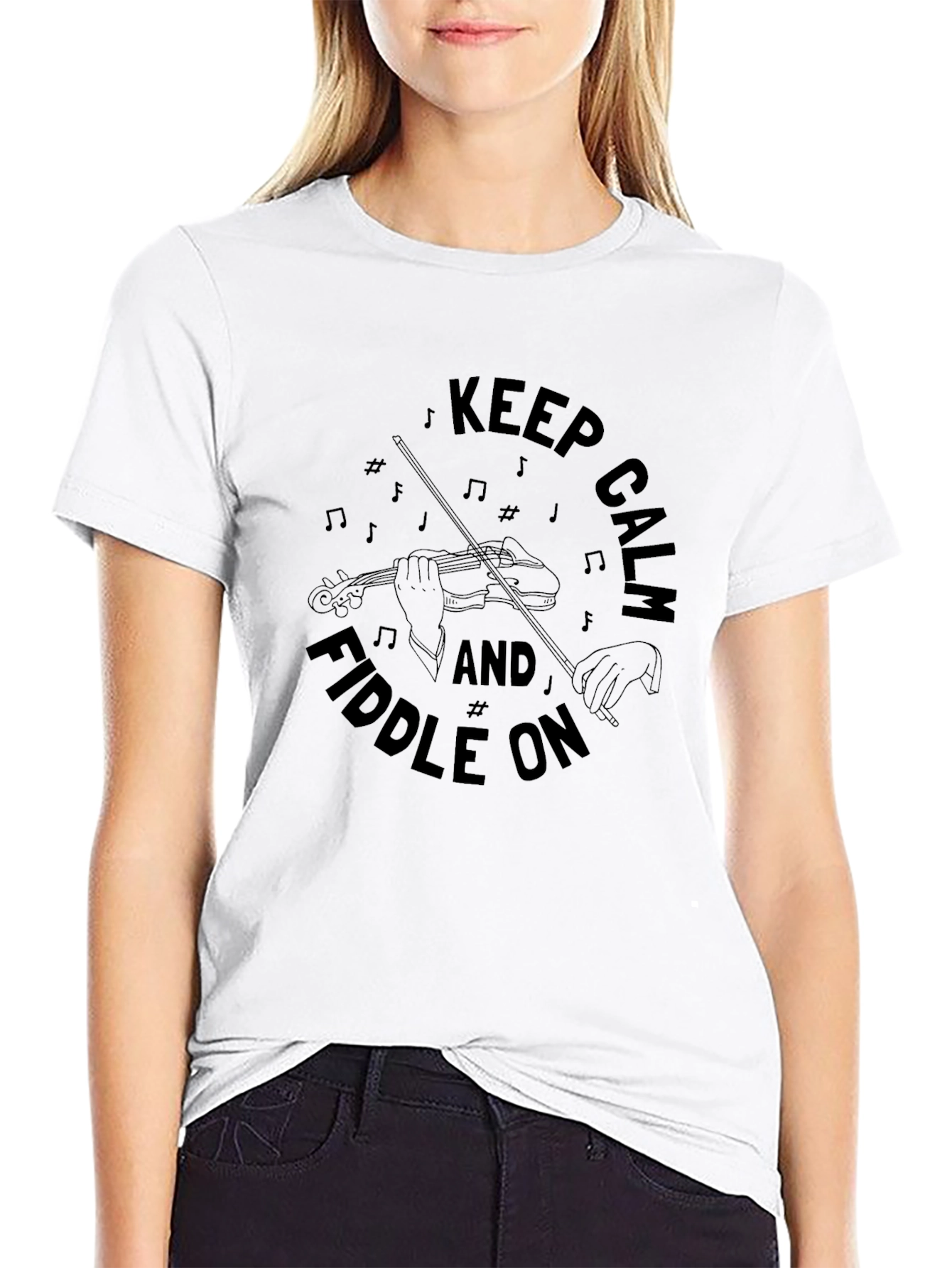Keep Calm & Fiddle On Graphic T-Shirt