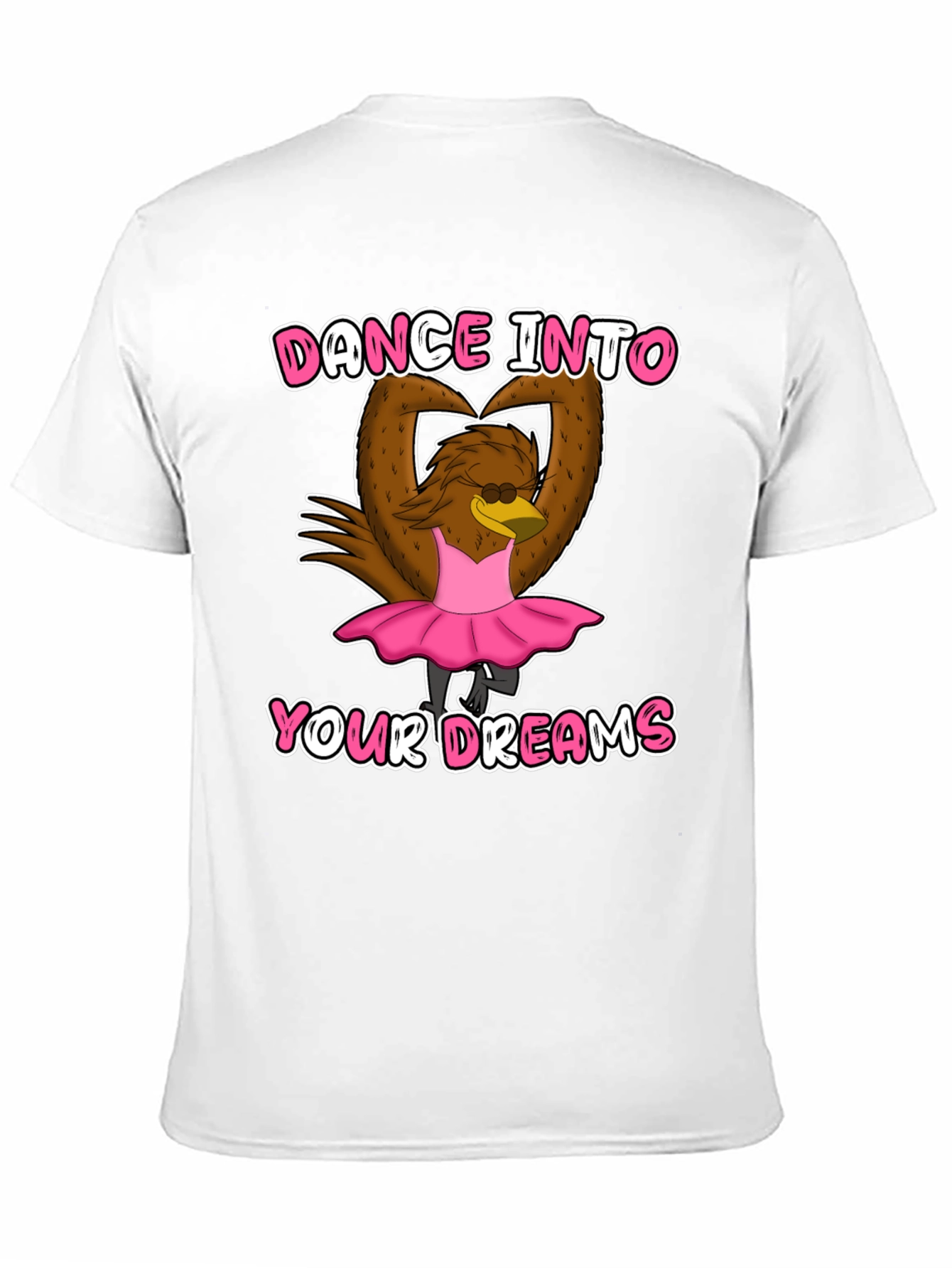 Dance Dreams T-Shirt: Ballerina Cartoon Bird Tee