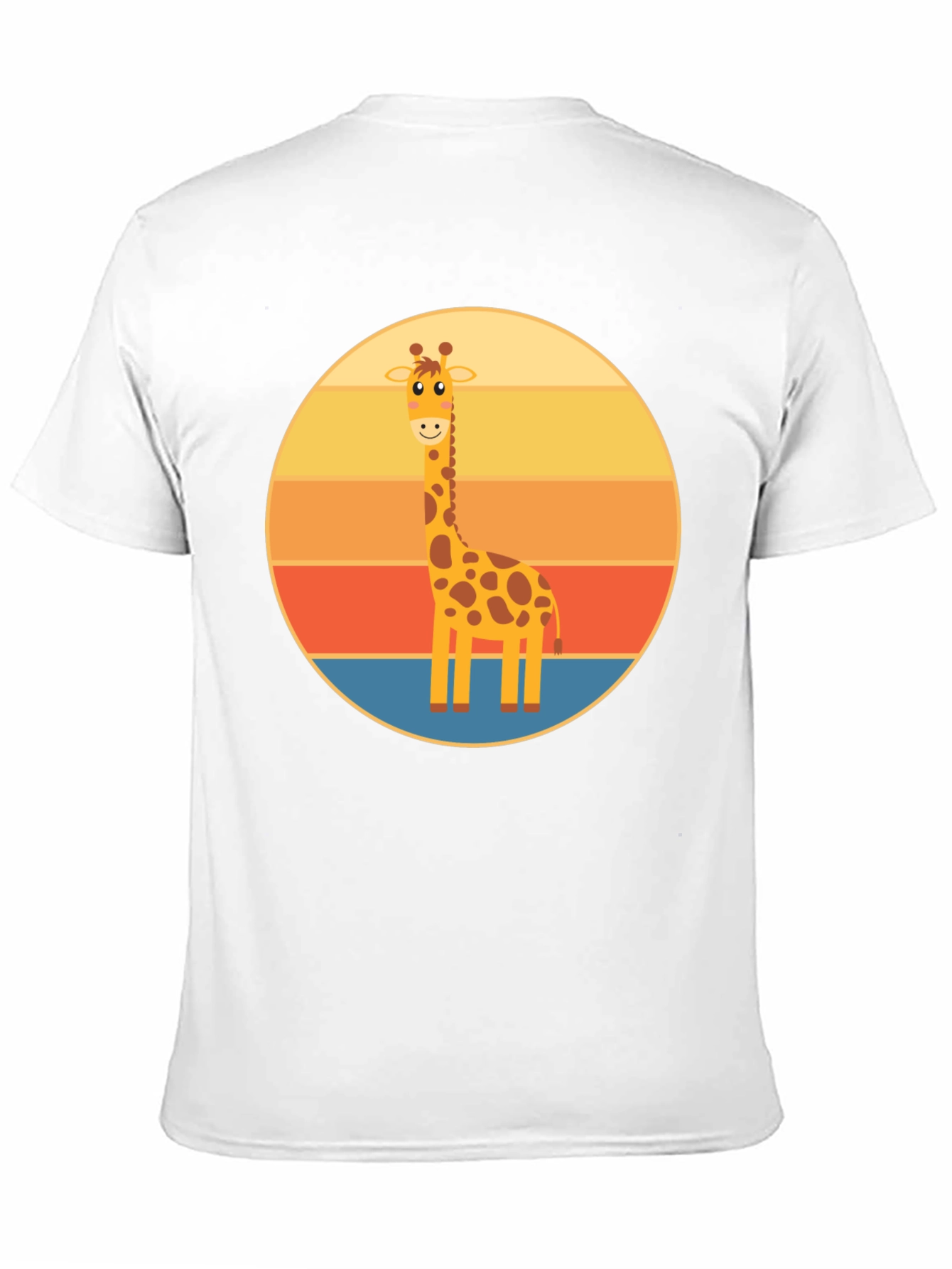 Giraffe Sunset T-Shirt - Cute Animal Design