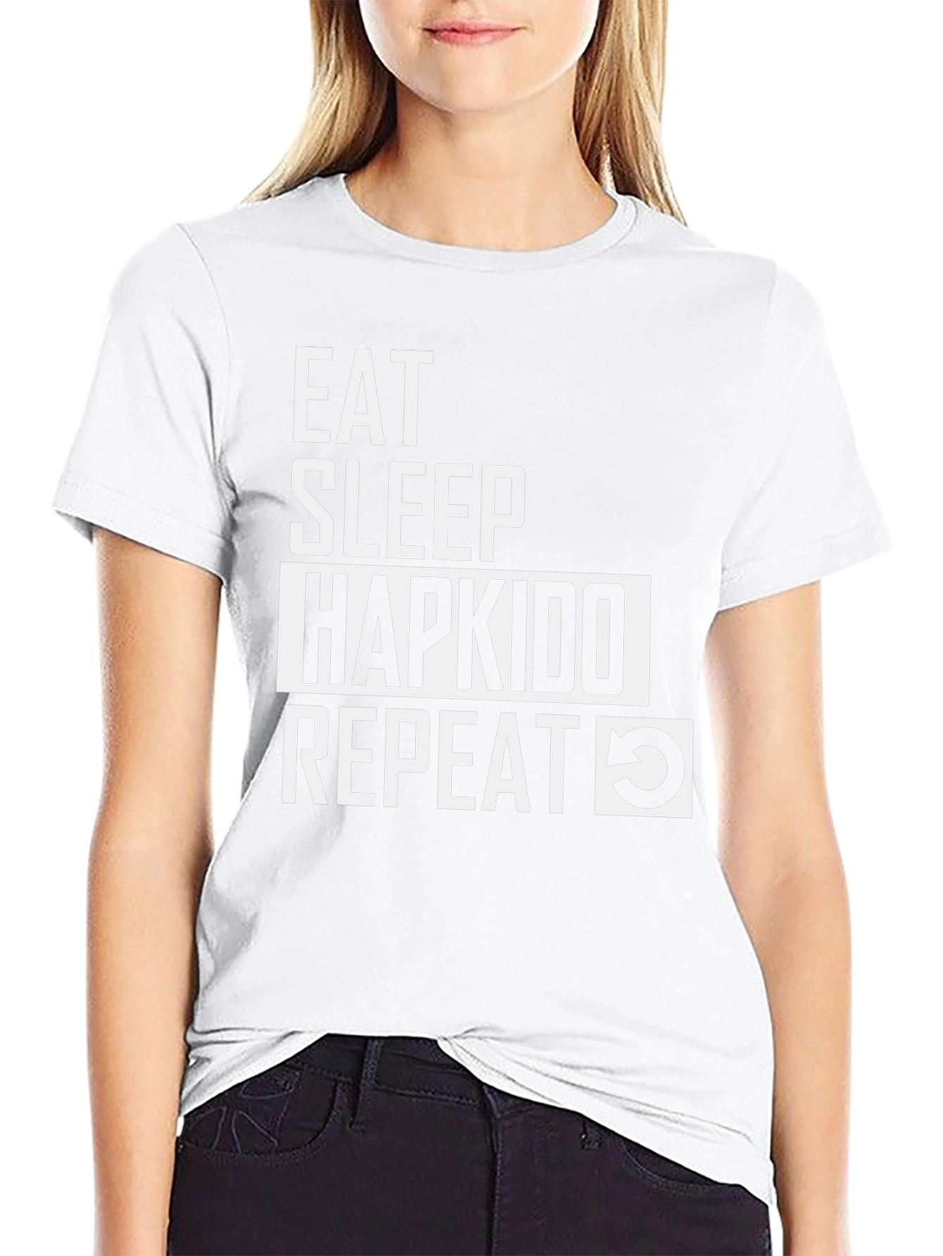 Eat Sleep Hapkido Repeat Graphic Tee
