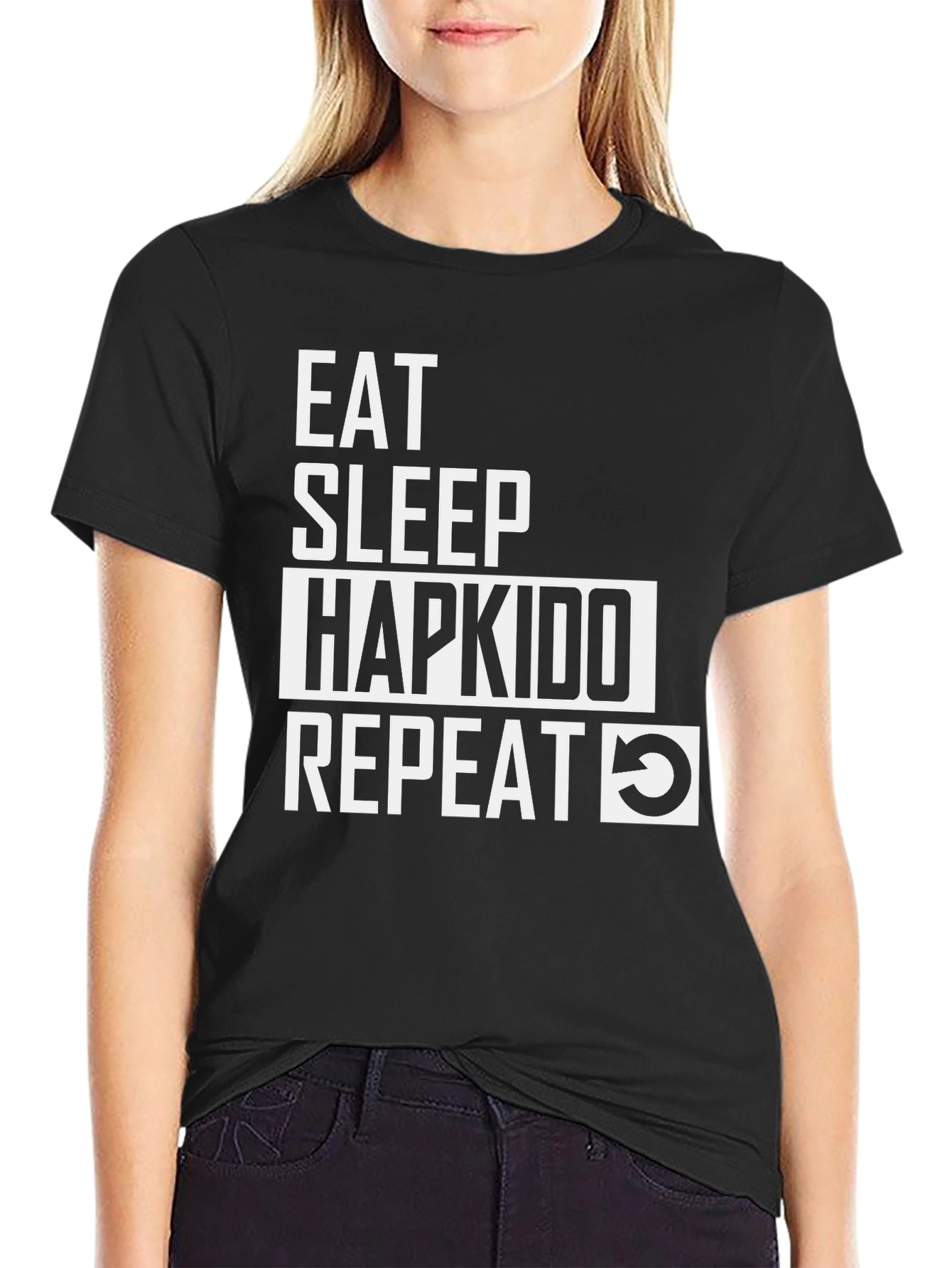 Eat Sleep Hapkido Repeat Graphic Tee
