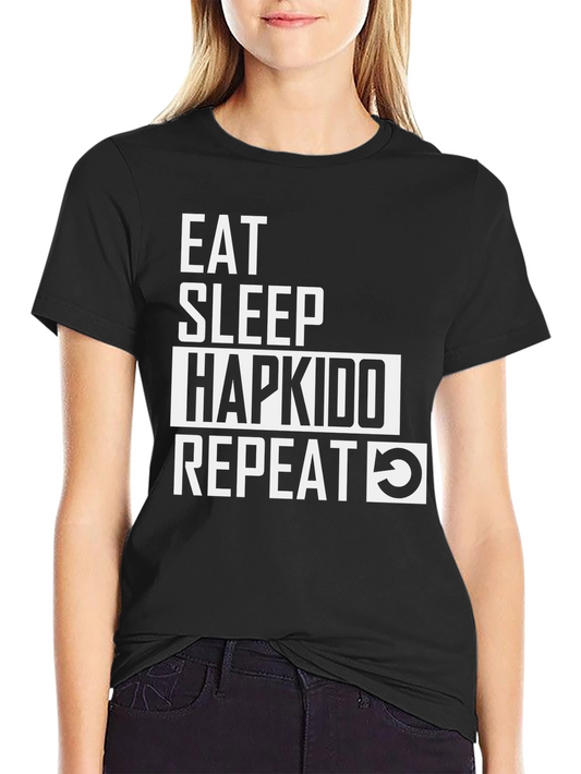 Eat Sleep Hapkido Repeat Graphic Tee
