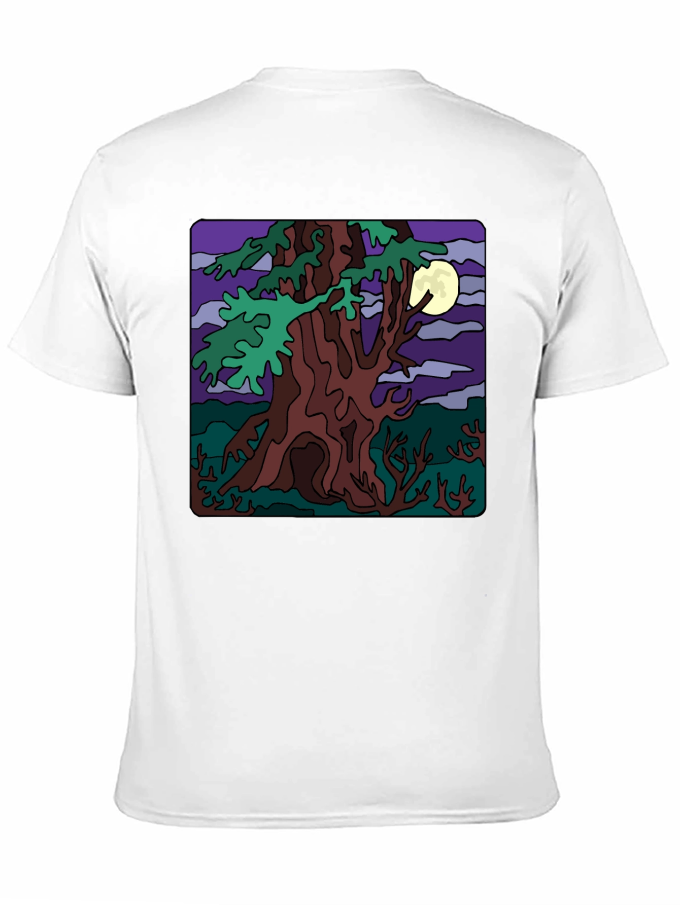 Mystic Night Tree Graphic T-Shirt