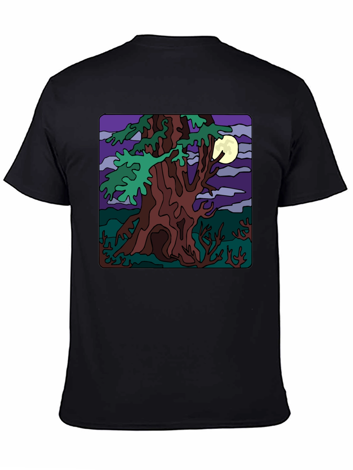 Mystic Night Tree Graphic T-Shirt