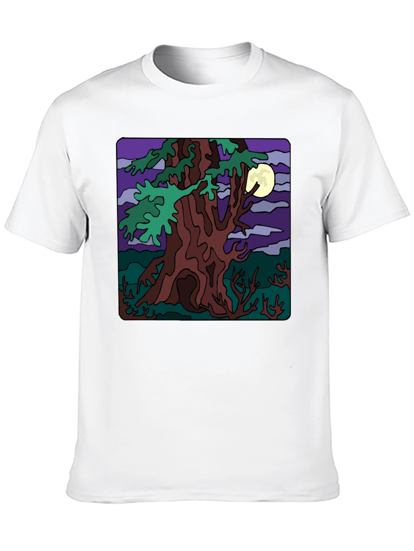 Mystic Night Tree Graphic T-Shirt