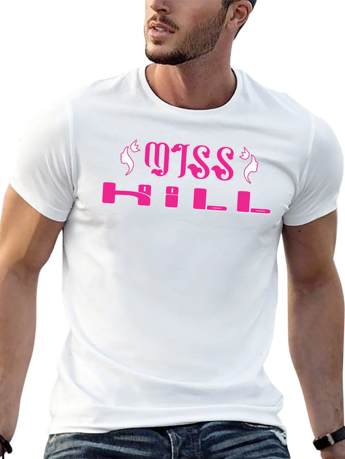 Miss Hill Graphic Tee - Black Cotton T-Shirt