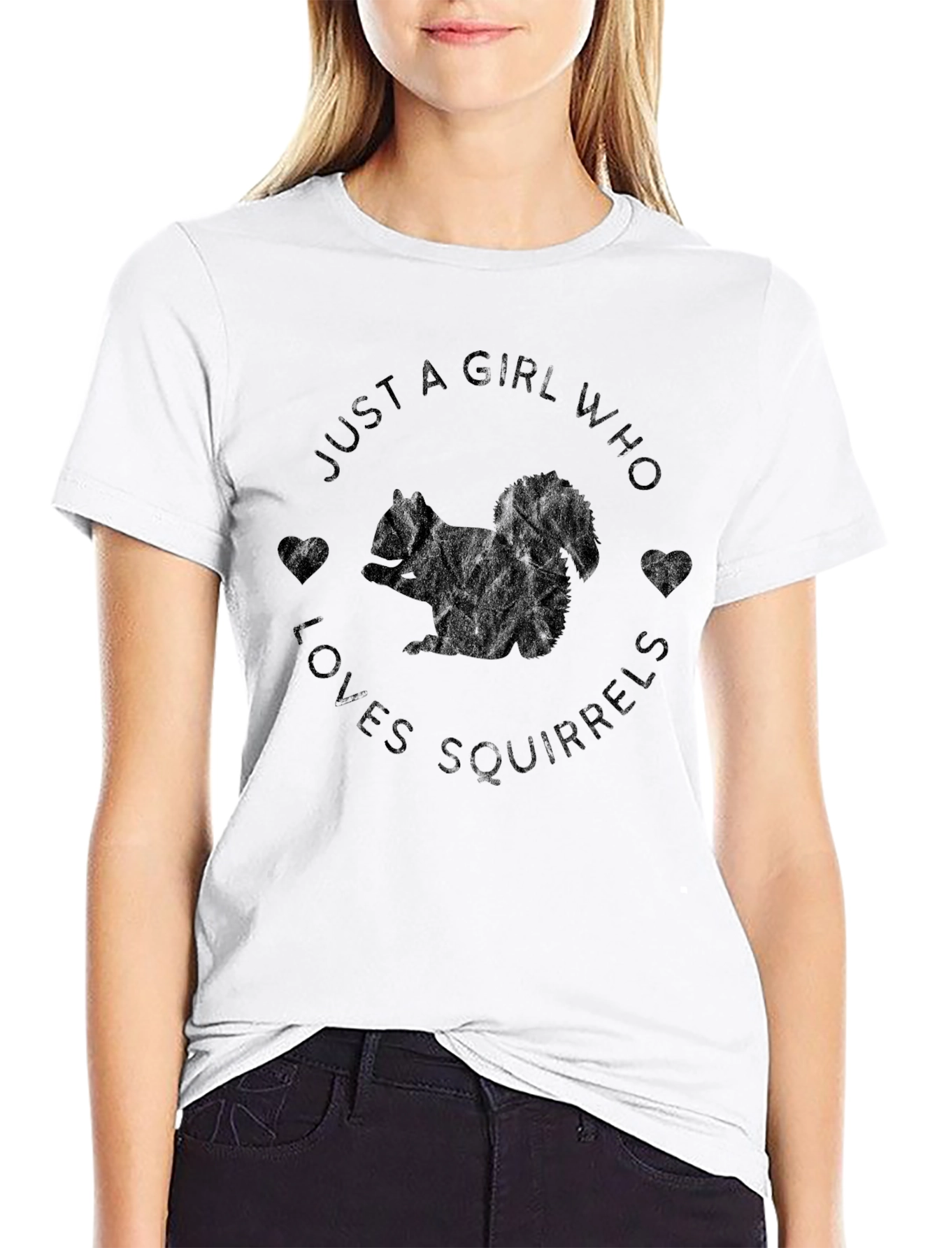 Girl Loves Squirrels Graphic Tee