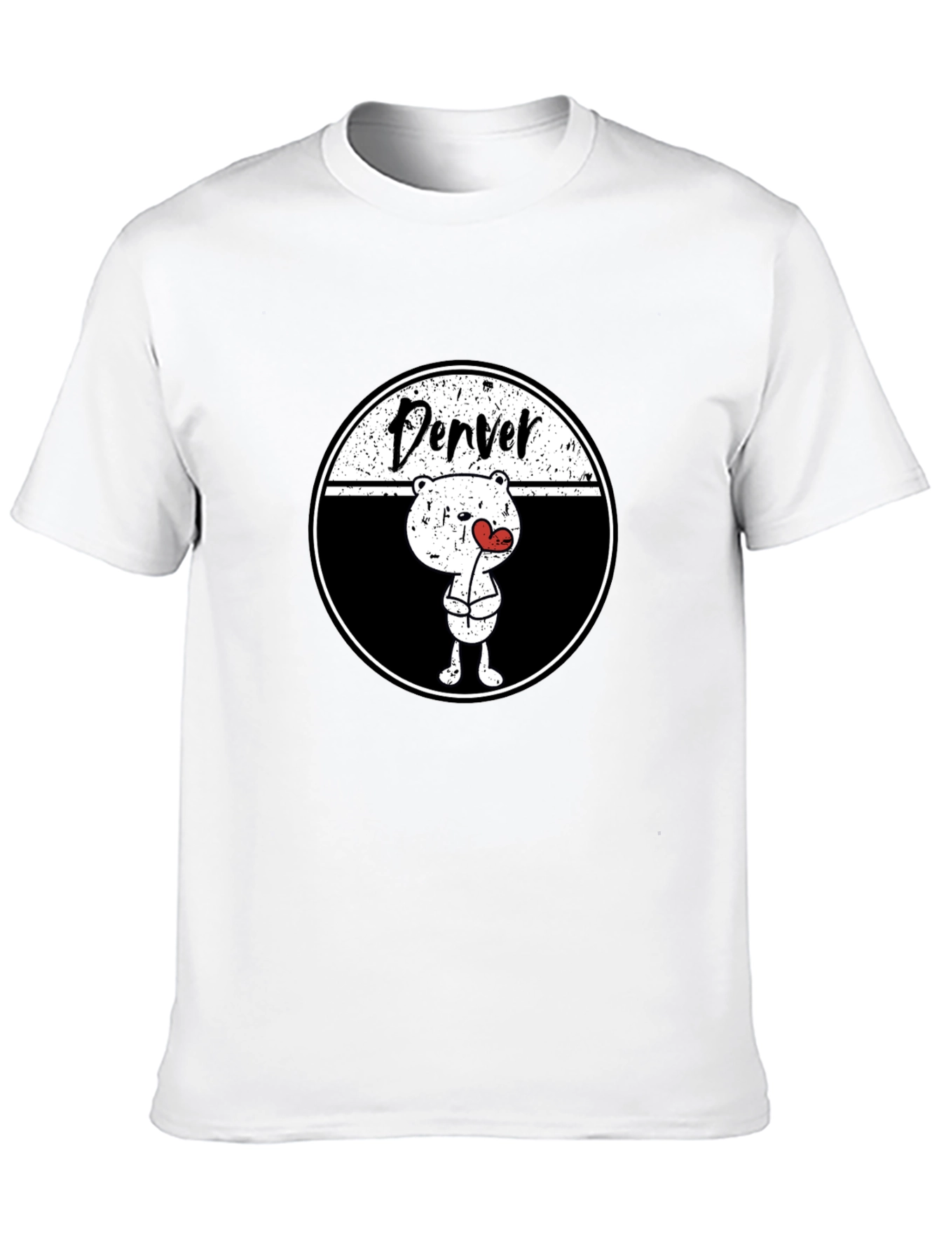 Denver Bear Heart Tee - Cute Graphic T-Shirt