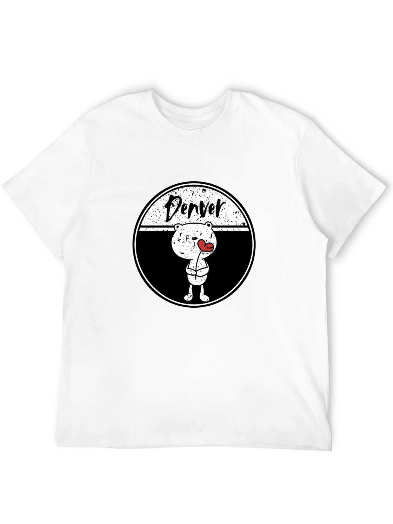 Denver Bear Heart Tee - Cute Graphic T-Shirt