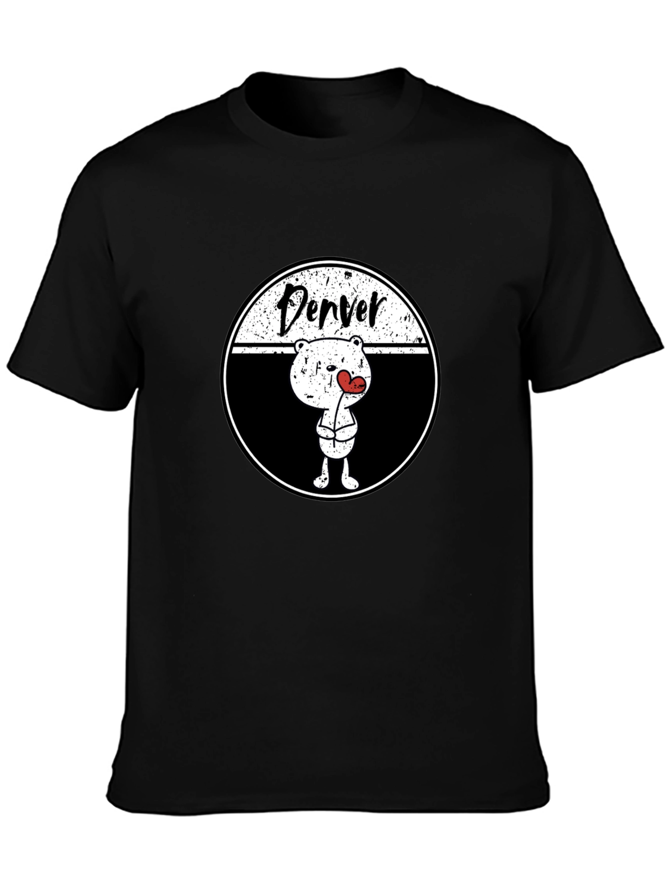 Denver Bear Heart Tee - Cute Graphic T-Shirt