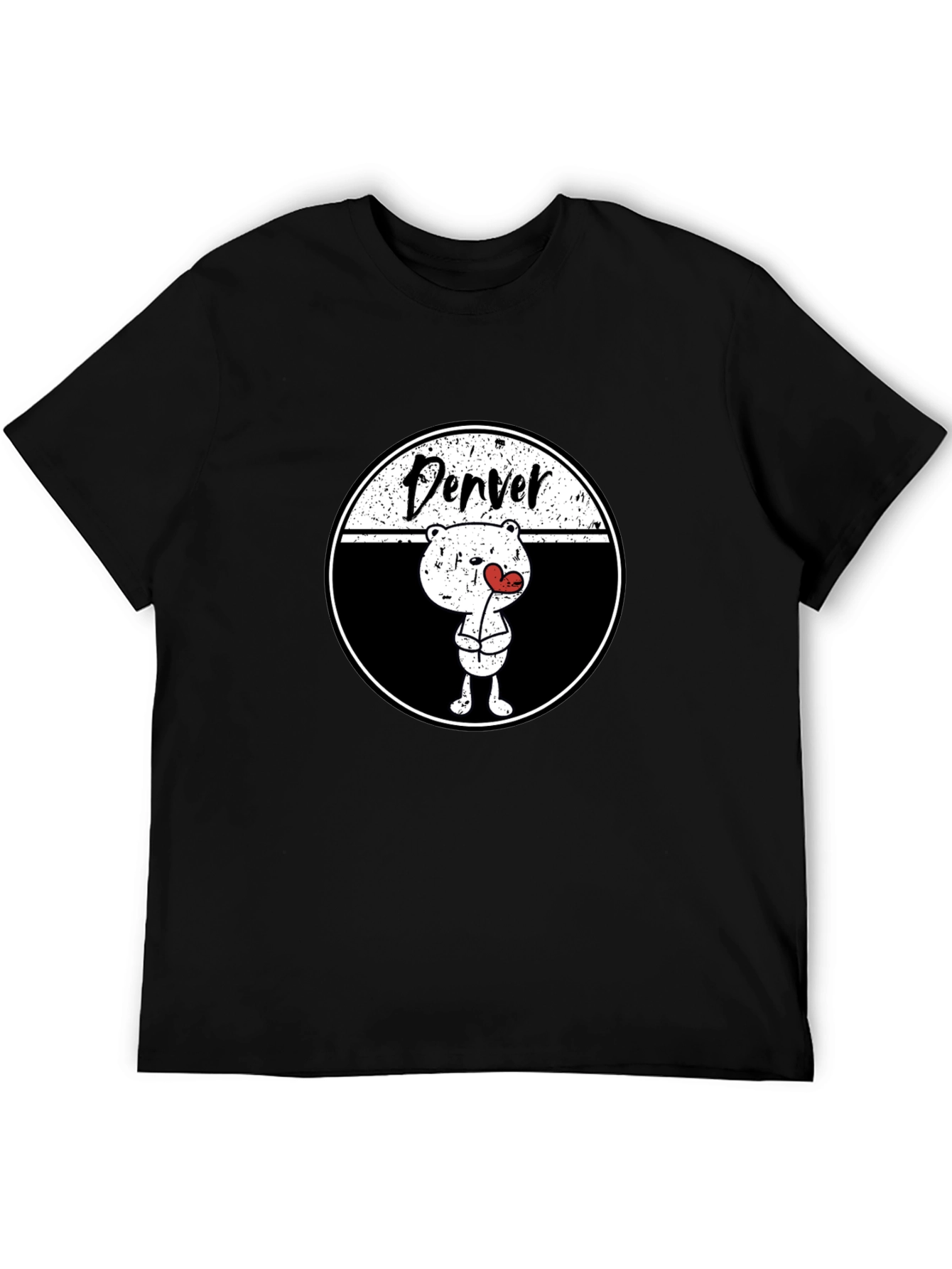 Denver Bear Heart Tee - Cute Graphic T-Shirt