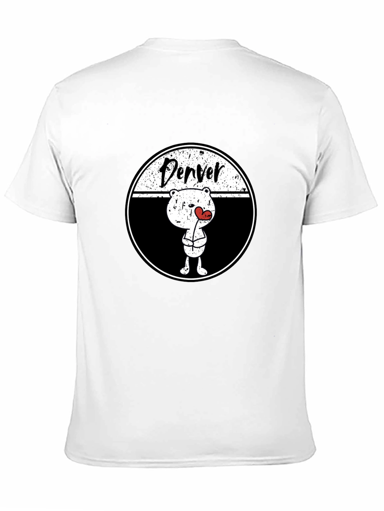 Denver Bear Heart Tee - Cute Graphic T-Shirt