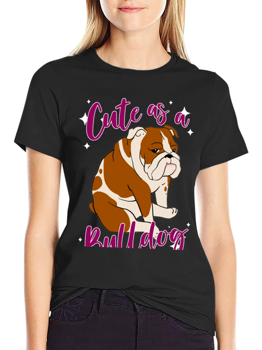 Cute Bulldog Graphic T-Shirt