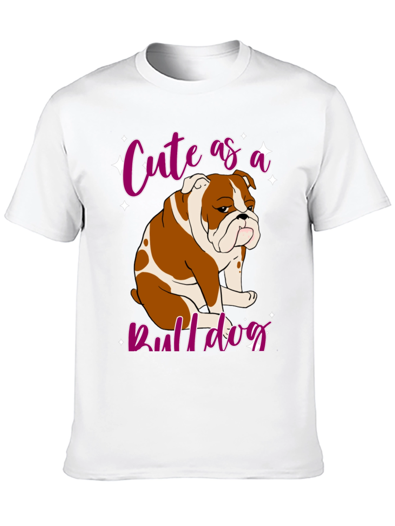 Cute Bulldog Graphic T-Shirt