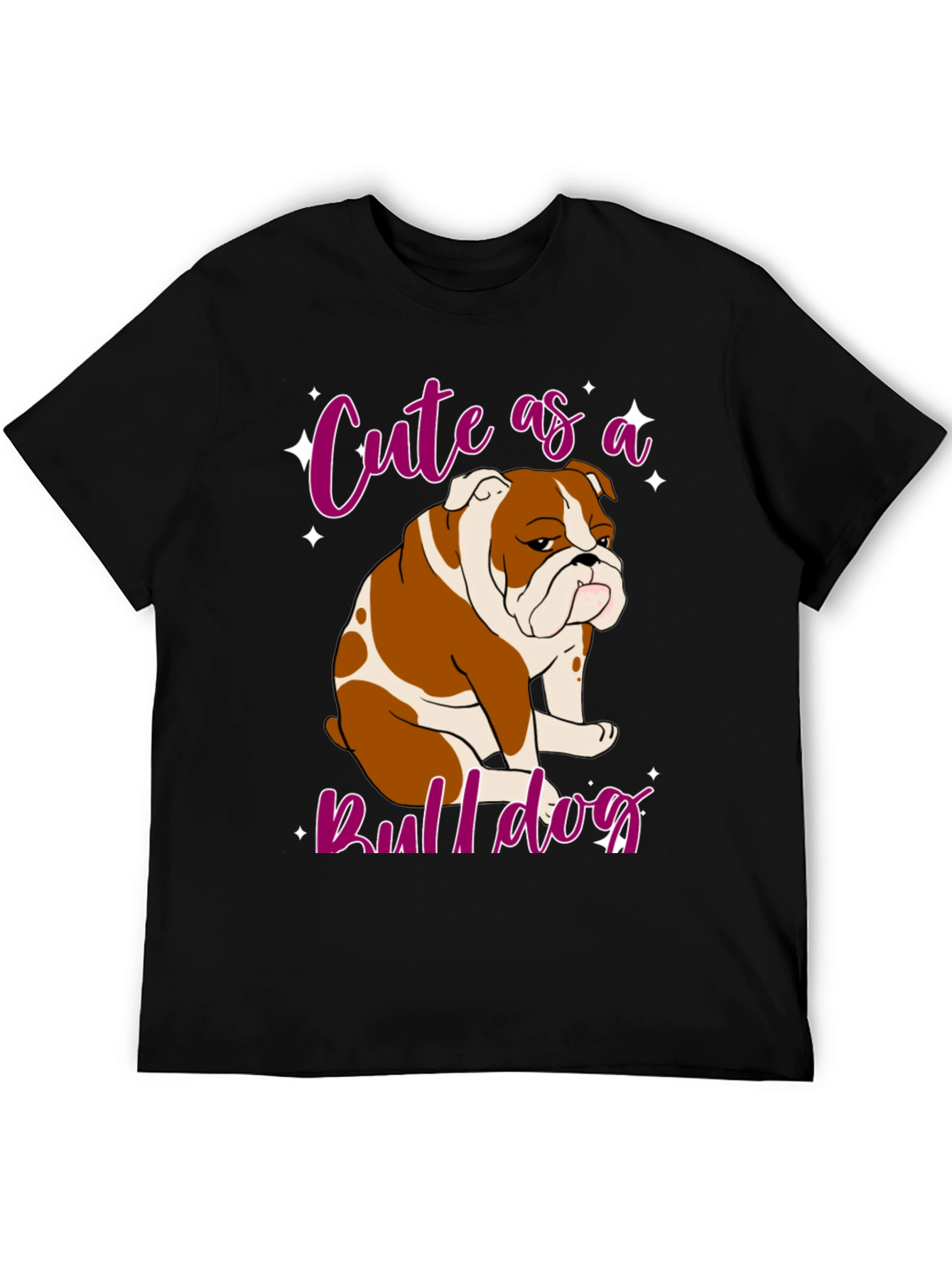 Cute Bulldog Graphic T-Shirt