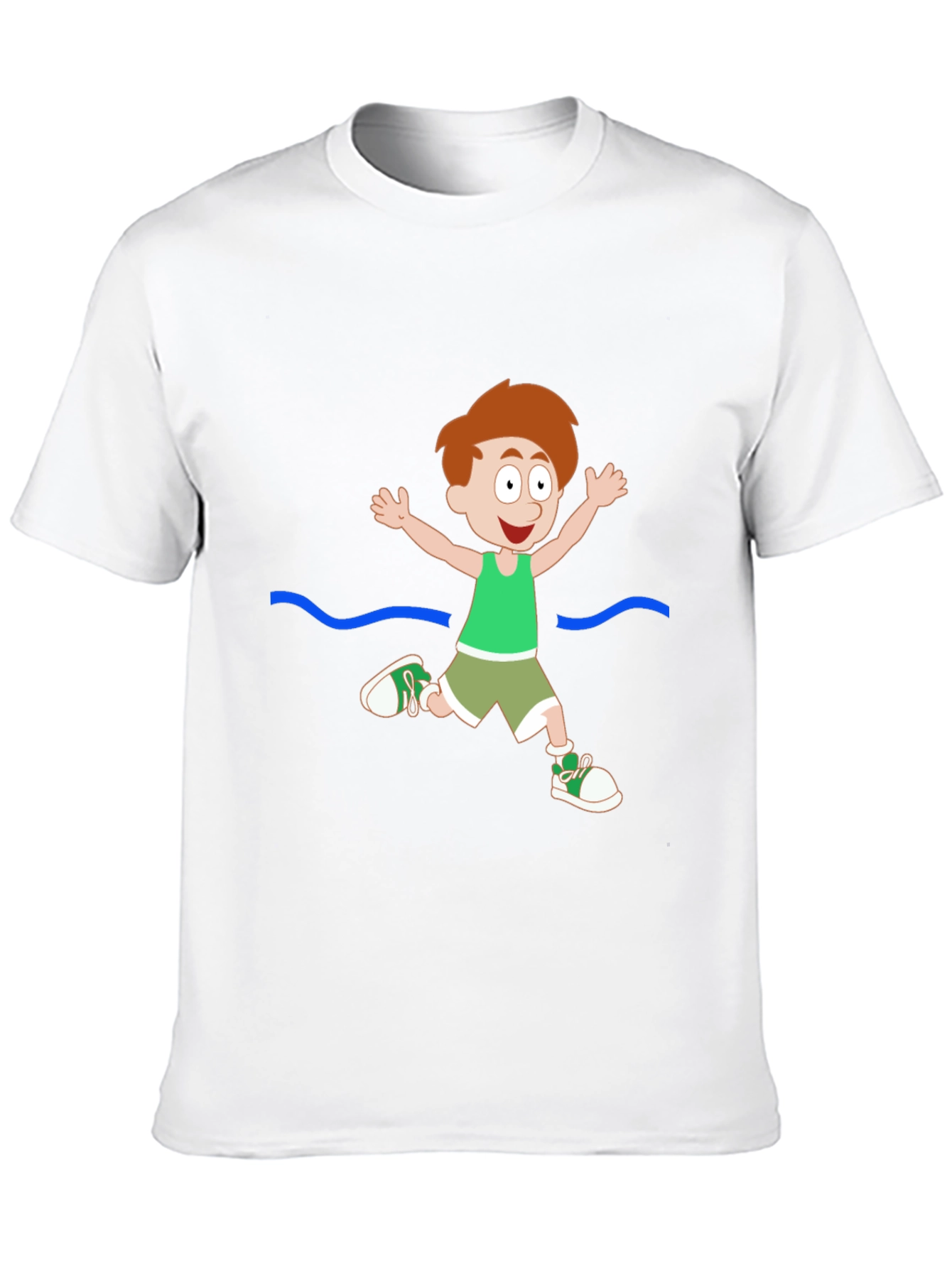Cartoon Boy Black T-Shirt
