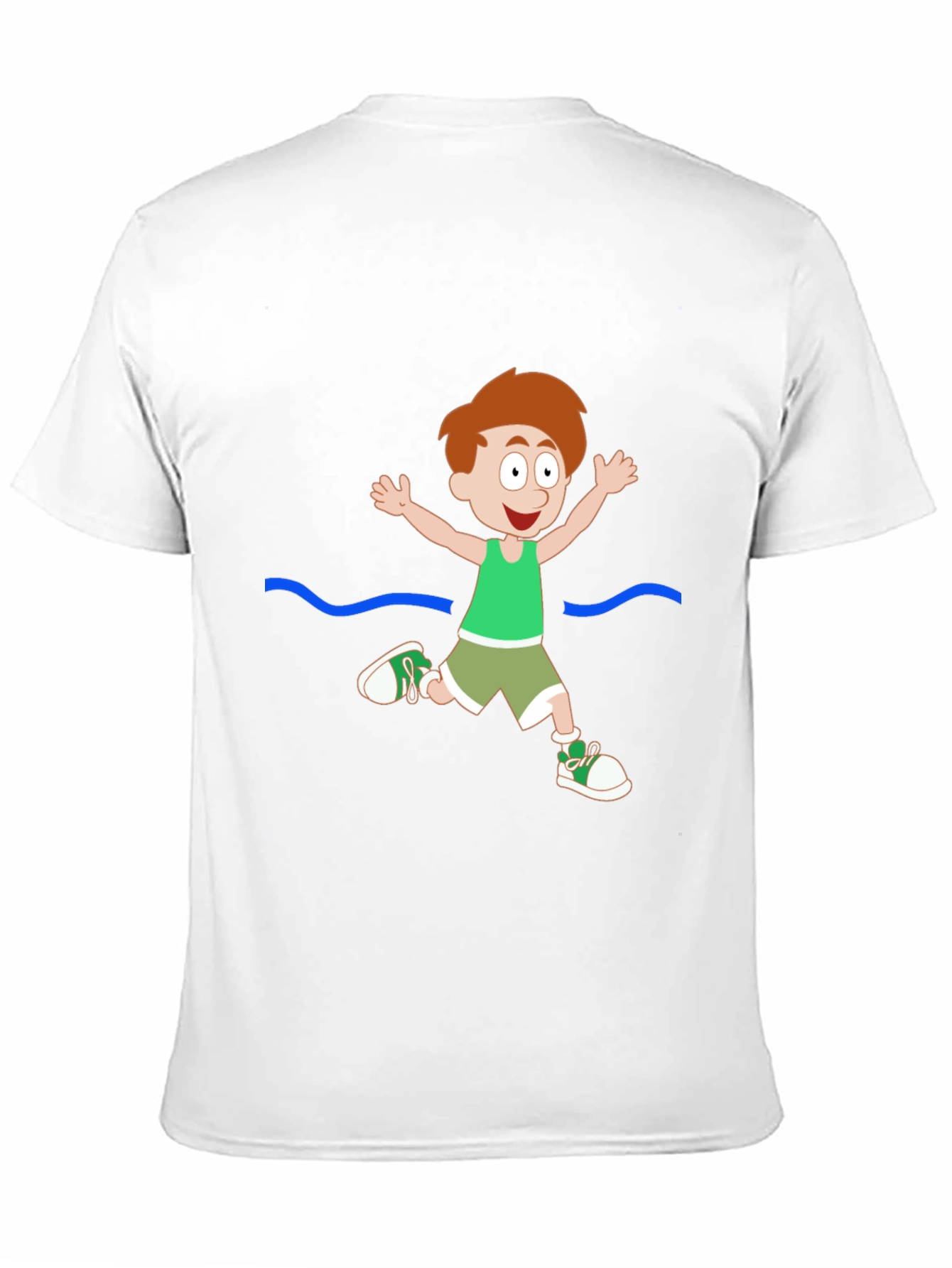 Cartoon Boy Black T-Shirt