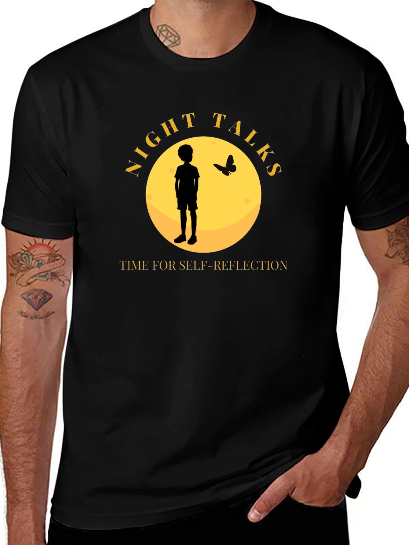 Night Talks T-Shirt - Self-Reflection Design