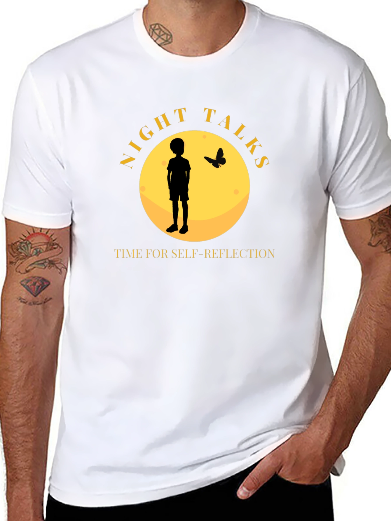 Night Talks T-Shirt - Self-Reflection Design