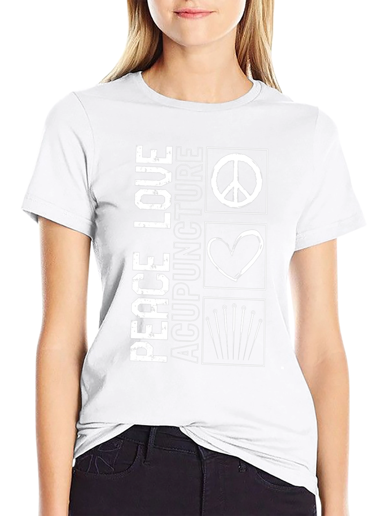 Peace Love Acupuncture Graphic T-Shirt