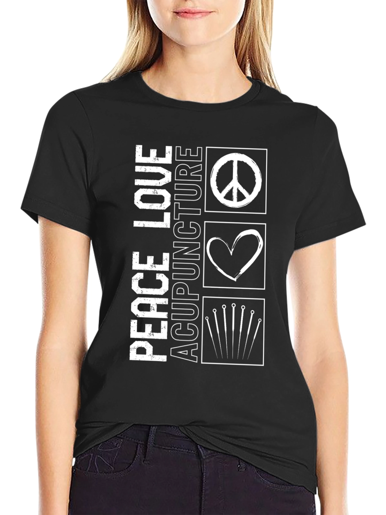 Peace Love Acupuncture Graphic T-Shirt
