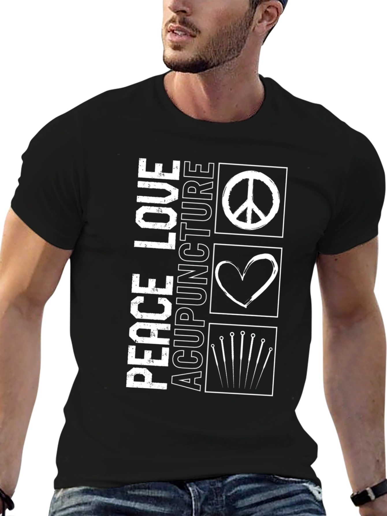 Peace Love Acupuncture Graphic T-Shirt