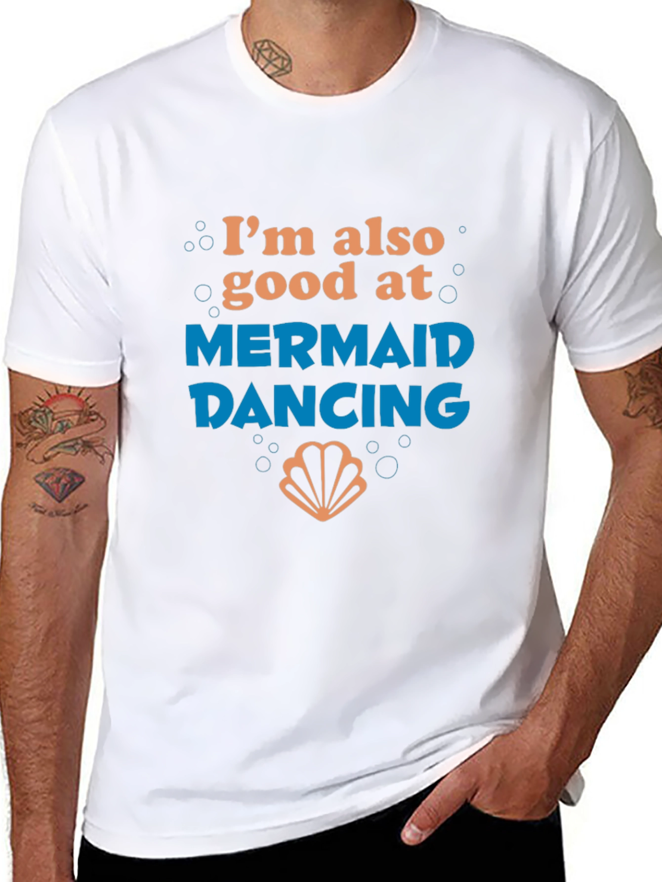Mermaid Dancing Graphic Tee - Funny T-Shirt